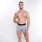 Мужские трусы боксеры, цвет серый меланж, размер XL - фото 10473822