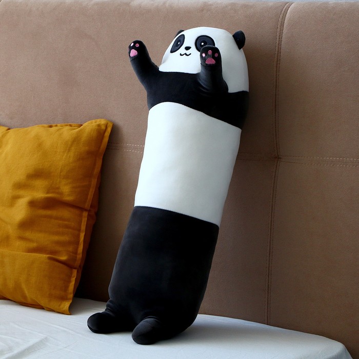 Мягкая игрушка-подушка «Панда», 70 см, цвет чёрно-белый - фото 1907716522