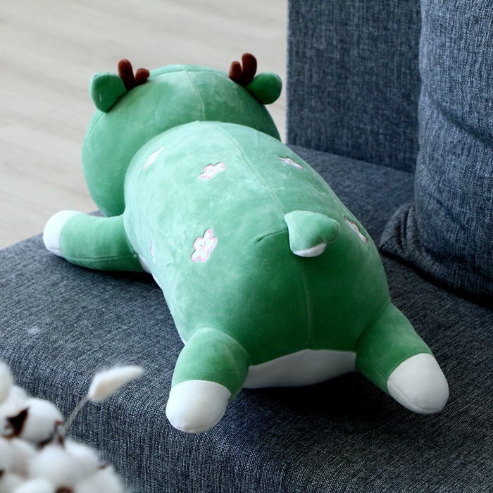 Мягкая игрушка-подушка «Оленёнок», 60 см, цвет зелёный - фото 1907716528
