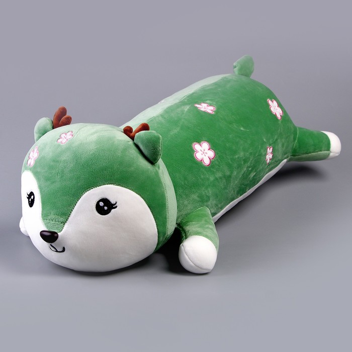 Мягкая игрушка-подушка «Оленёнок», 60 см, цвет зелёный - фото 1907716529