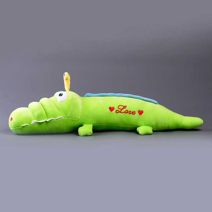 Мягкая игрушка-подушка «Крокодил с уточкой», 65 см, цвет зелёный - фото 1907716537