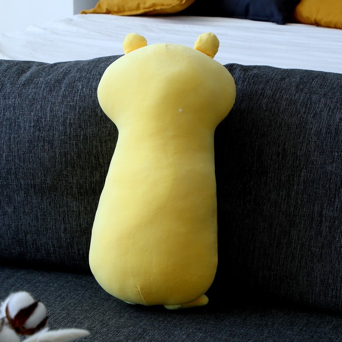 Мягкая игрушка-подушка «Кот зубастик», 50 см, цвет жёлтый - фото 1907716542