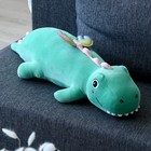 Мягкая игрушка-подушка «Динозаврик», 85 см, цвет зелёный - фото 319821802