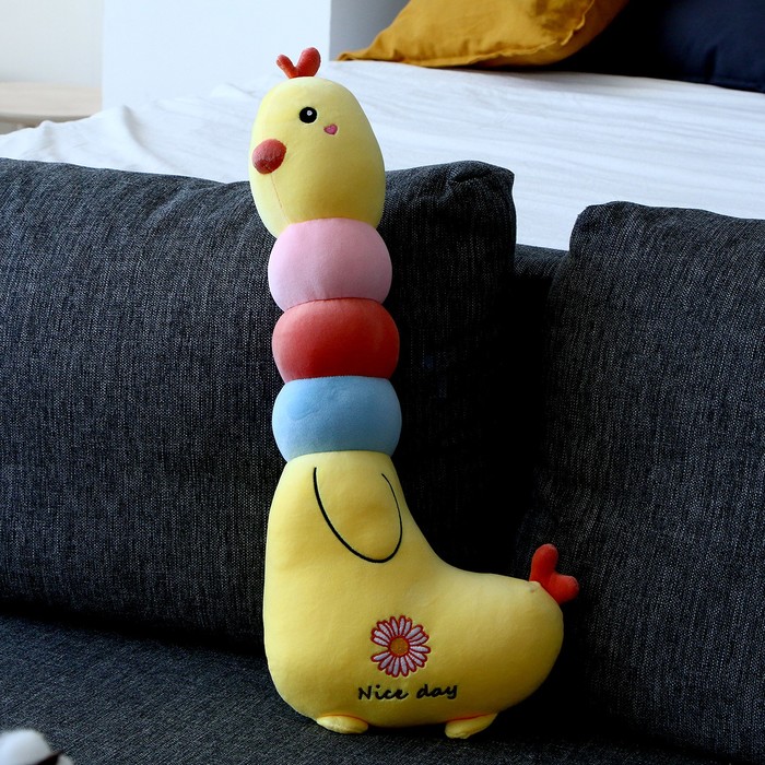 Мягкая игрушка-подушка «Курочка», 60 см, цвет жёлтый - фото 1907716552
