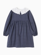 Платье школьное для девочки с воротником синее KAFTAN: School collection, размер 34 (122-128 см) - Фото 11
