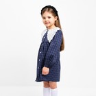 Платье школьное для девочки с воротником синее KAFTAN: School collection, размер 36 (134-140 см) - Фото 4