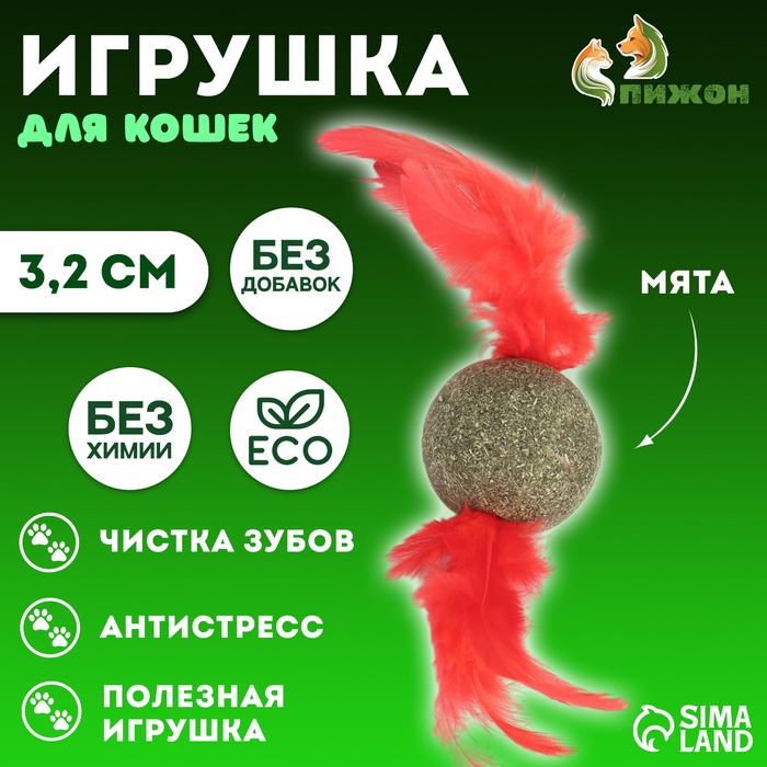 Игрушка для кошек из прессованной кошачьей мяты «Кошачья стрела», 3.2 см - Фото 1