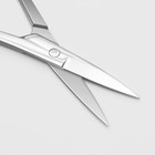 Ножницы маникюрные, прямые, узкие, 10,5 см, цвет серебристый - Фото 3