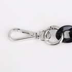 Цепочка для сумки, пластиковая, с карабинами, 23×17 мм, 68 см, цвет чёрный/серебряный - Фото 2