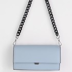 Цепочка для сумки, пластиковая, с карабинами, 23 × 17 мм, 68 см, цвет чёрный/серебряный - Фото 3