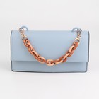 Цепочка для сумки, пластиковая, с карабинами, 24×18 мм, 30 см, цвет коричневый, бежевый, золотой - Фото 4