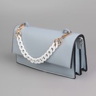 Цепочка для сумки, пластиковая, с карабинами, 23×17 мм, 30 см, цвет белый, золотой - Фото 3