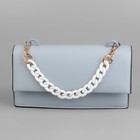 Цепочка для сумки, пластиковая, с карабинами, 23×17 мм, 30 см, цвет белый, золотой - Фото 4