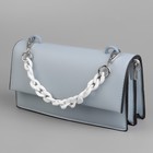 Цепочка для сумки, пластиковая, с карабинами, 23 × 17 мм, 30 см, цвет белый/серебряный - Фото 3