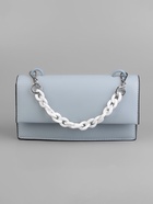 Цепочка для сумки, пластиковая, с карабинами, 23×17 мм, 30 см, цвет белый, серебряный - Фото 4