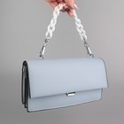Цепочка для сумки, пластиковая, с карабинами, 23 × 17 мм, 30 см, цвет белый/серебряный - Фото 5
