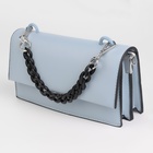 Цепочка для сумки, пластиковая, с карабинами, 23×17 мм, 30 см, цвет чёрный/серебряный - Фото 3