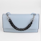 Цепочка для сумки, пластиковая, с карабинами, 23×17 мм, 30 см, цвет чёрный/серебряный - Фото 4