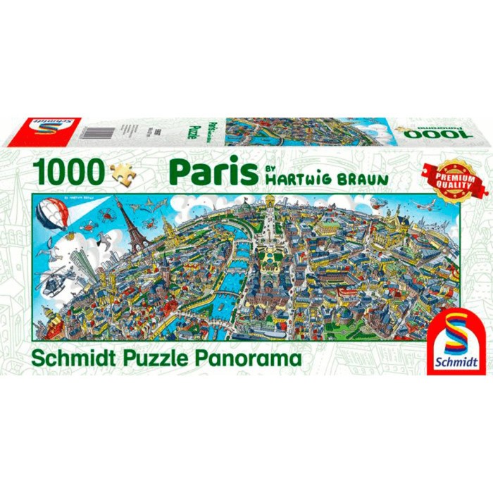 Пазл панорама «Хартвиг Браун. Панорама города - Париж», 1000 элементов - Фото 1