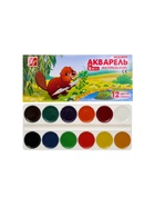 Акварель «Луч. ZOO», 12 цветов, без кисти - Фото 4