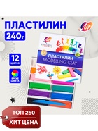 Пластилин «Луч. Классика цвета», 12 цветов, 240 г - Фото 1