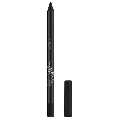 Карандаш для век гелевый Deborah 2в1 Gel Kajal & Eyeliner Pencil, тон 01 чёрный, 1.4 г