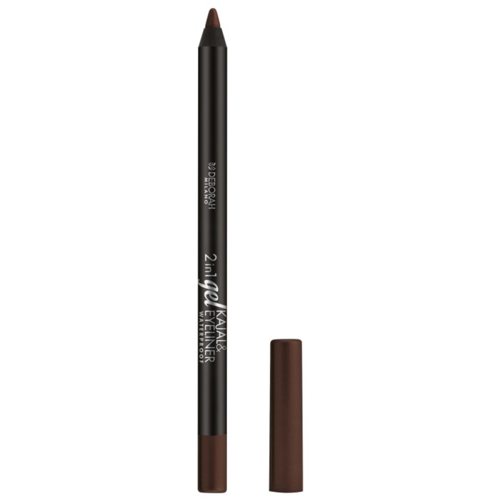 Карандаш для век гелевый Deborah 2в1 Gel Kajal & Eyeliner Pencil, тон 05 коричневый, 1.4 г