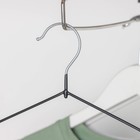 Вешалка-плечики для одежды, 41×20×0,3 см, цвет чёрный - Фото 4