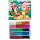 Пластилин 15 цветов 203 г ZOO - Фото 1