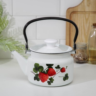 УЦЕНКА Чайник цил деколь, 1.5 л, цвет МИКС (белый)