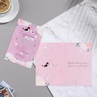 Открытка "С Днём Свадьбы!" кольца, голуби, сиреневый фон, 12,5х19,4 см - фото 22205109