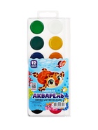 Акварель «Луч. ZOO», 12 цветов, без кисти - Фото 6