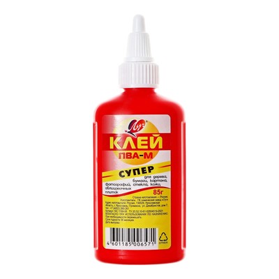 Клей ПВА-М «СУПЕР», 85 г «Луч»