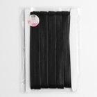 Косая бейка, кожзам, 15 мм, 10±1 м, чёрная - Фото 3