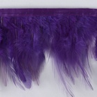 Перья петуха декоративные, на ленте, 10-15 см, 5±0.5 м, фиолетовые - Фото 3