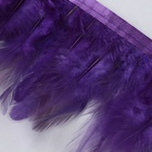Перья петуха декоративные, на ленте, 10-15 см, 5±0.5 м, фиолетовые - Фото 4