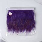 Перья петуха декоративные, на ленте, 10-15 см, 5±0.5 м, фиолетовые - Фото 5