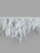 Перья индюка декоративные, на ленте, 13-17 см, 5±0.5 м, белые - Фото 4