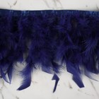 Тесьма с перьями индюка, 13-17 см, 5 ± 0,5 м, цвет тёмно-синий - фото 6906939