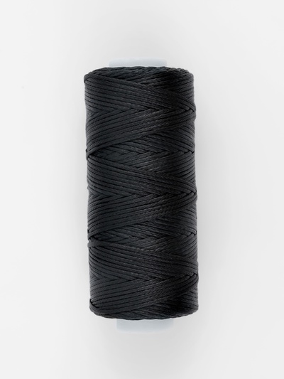 Нитки вощёные, плетёные, плоские, 150D/16, 0.8 мм, 50 ± 2 м, цвет чёрный