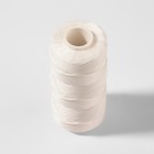 Нитки вощёные, плетёные, плоские, 150D/16, 0.8 мм, 50±2 м, белые - Фото 3