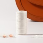 Нитки вощёные, плетёные, плоские, 150D/16, 0.8 мм, 50±2 м, белые - Фото 5