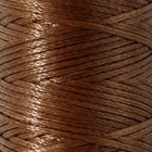 Нитки вощёные, плоские, 150D/16, 0.8 мм, 50±2 м, светло-коричневые - Фото 2