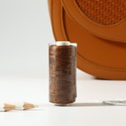 Нитки вощёные, плоские, 150D/16, 0.8 мм, 50±2 м, светло-коричневые - Фото 5