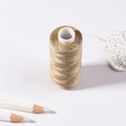Нитки вощёные, плетёные, плоские, 150D/16, 0.8 мм, 50±2 м, бежевые - Фото 3