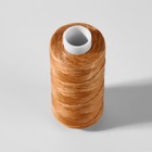 Нитки вощёные, плетёные, плоские, 150D/16, 0.8 мм, 50±2 м, светло-оранжевые - Фото 3