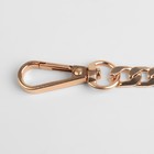 Цепочка для сумки, с карабинами, железная, 12.5×7.5 мм, 60 см, цвет золотой - Фото 2