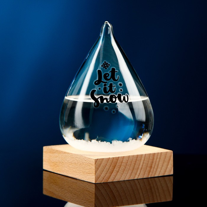 Барометр - штормгласс "Снежок" 11х8см - Фото 1