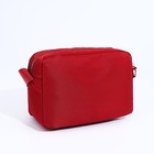 Сумка кросс-боди на молнии, наружный карман, цвет красный - фото 22205965