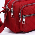 Сумка кросс-боди на молнии, наружный карман, цвет красный - фото 22205966